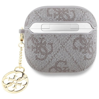 AirPods 4 – Guess GUA4G4GSMP dėklas - Rožinis/Rožinis 4G Charm Collection 1