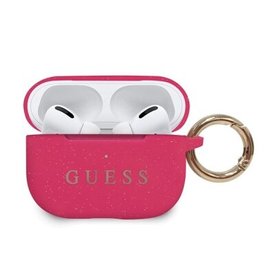Guess GUACAPSILGLFU AirPods Pro cover fuksja/fuschia Silicone (ctz220) Guess GUACAPSILGLFU AirPods Pro cover fuksja/fuschia Silicone (ctz220)