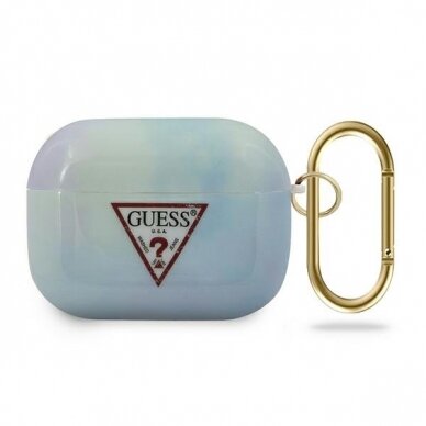 Dėklas Guess Originalus AirPods Pro cover mėlynas Tie & Dye Collection