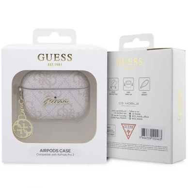 Dėklas ausinėms Guess 4G Charm Collection GUAP2G4GSMP AirPods Pro 2 Rožinis 3