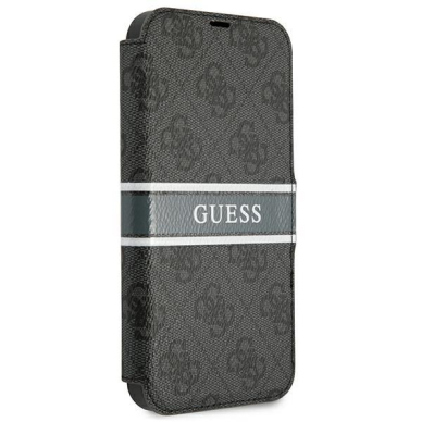 Dėklas Guess GUBKP13S4GDGR iPhone 13 mini 5,4 book 4G Stripe Pilkas 2 Dėklas Guess GUBKP13S4GDGR iPhone 13 mini 5,4 book 4G Stripe Pilkas 2
