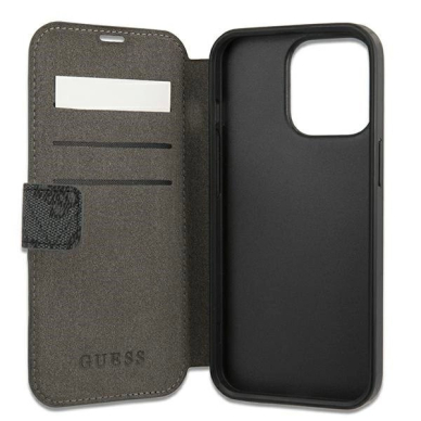 Guess GUBKP13X4GMGGR iPhone 13 Pro Max 6.7&quot; Pilkas/Pilkas book 4G Big Metal Logo 4