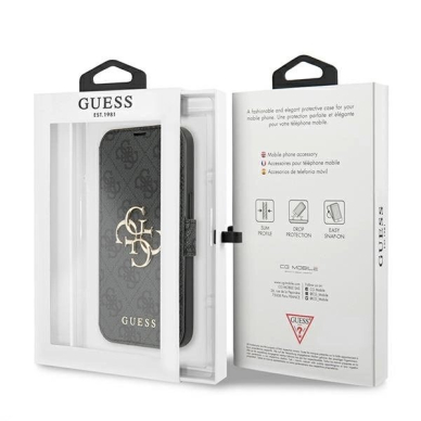 Guess GUBKP13X4GMGGR iPhone 13 Pro Max 6.7&quot; Pilkas/Pilkas book 4G Big Metal Logo 6