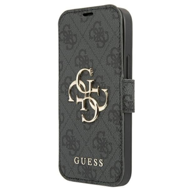 Guess GUBKP13X4GMGGR iPhone 13 Pro Max 6.7&quot; Pilkas/Pilkas book 4G Big Metal Logo