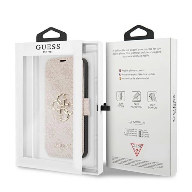 Guess GUBKP13X4GMGPI iPhone 13 Pro Max 6.7&quot; Rožinis/Rožinis book 4G Big Metal Logo 6