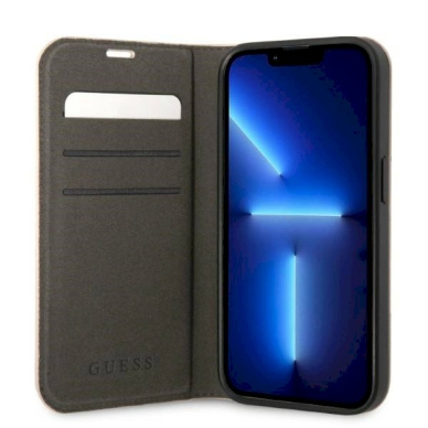 Guess GUBKP14SHG4SHP iPhone 14 6.1 pink / Rožinis book 4G Vintage Gold Logo 3 Guess GUBKP14SHG4SHP iPhone 14 6.1 pink / Rožinis book 4G Vintage Gold Logo 3