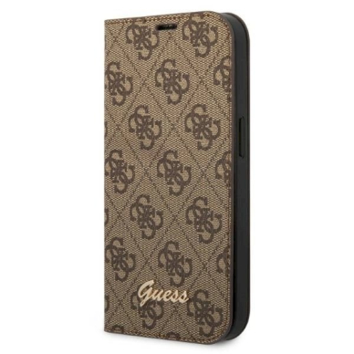 Guess GUBKP14XHG4SHW iPhone 14 Pro Max 6.7 brown / brown book 4G Vintage Gold Logo Guess GUBKP14XHG4SHW iPhone 14 Pro Max 6.7 brown / brown book 4G Vintage Gold Logo