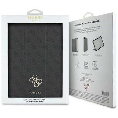 Guess GUFC11PM24PS4SGK iPad Pro 11&quot; 2024 Juodas/Juodas Magnetinis 4G Big Logo 5