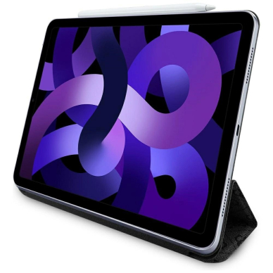 iPad Air 13" 2024 – Guess GUFC13RM24PS4SGK magnetinis dėklas su 4G logotipu - Juodas 4