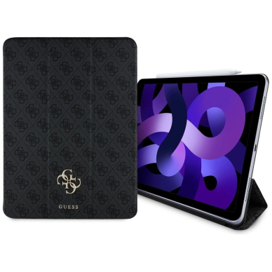 iPad Air 13" 2024 – Guess GUFC13RM24PS4SGK magnetinis dėklas su 4G logotipu - Juodas