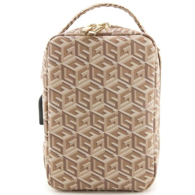 Originalus dėklas Guess GUHBHGCFSEW Organizer bag - Rudas GCube Stripe 2