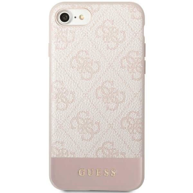 Dėklas Guess 4G Stripe Collection GUHCI8G4GLPI iPhone 7/8/SE 2020/ 2022 Rožinis 2