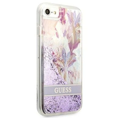 Dėklas Guess Flower Liquid Glitter GUHCI8LFLSU iPhone SE 2022 / SE 2020/7/8 Purpurinis 11 Dėklas Guess Flower Liquid Glitter GUHCI8LFLSU iPhone SE 2022 / SE 2020/7/8 Purpurinis 11