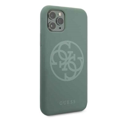 Originalus Guess Dėklas Guhcn58Ls4Gka Iphone 11 Pro Chaki Silicone 4G Tone On Tone  4