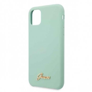 Originalus Guess Dėklas Guhcn58Lslmggr Iphone 11 Pro Žalias Hard Case Silicone Vintage Auksinis Logo 2 Originalus Guess Dėklas Guhcn58Lslmggr Iphone 11 Pro Žalias Hard Case Silicone Vintage Auksinis Logo 2