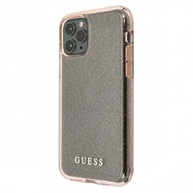 Originalus Guess Dėklas Guhcn58Pcglpi Iphone 11 Pro Rožinis Hard Case Glitter 1