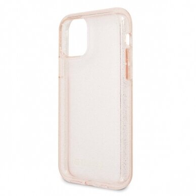 Originalus Guess Dėklas Guhcn58Pcglpi Iphone 11 Pro Rožinis Hard Case Glitter 2