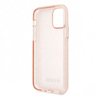 Originalus Guess Dėklas Guhcn58Pcglpi Iphone 11 Pro Rožinis Hard Case Glitter 3