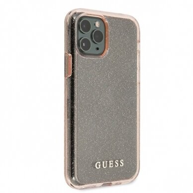 Originalus Guess Dėklas Guhcn58Pcglpi Iphone 11 Pro Rožinis Hard Case Glitter 4