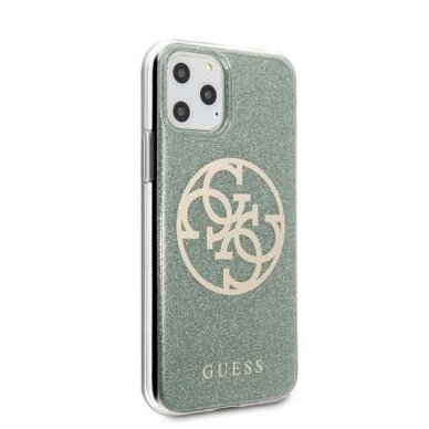 Originalus Guess Dėklas Guhcn58Pcuglka Iphone 11 Pro Chaki 4G Circle Glitter 4