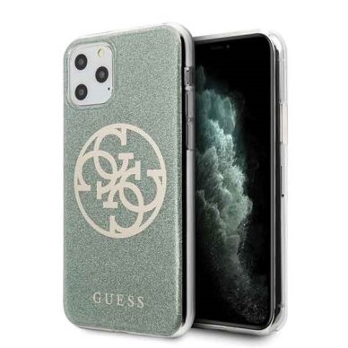 Originalus Guess Dėklas Guhcn58Pcuglka Iphone 11 Pro Chaki 4G Circle Glitter