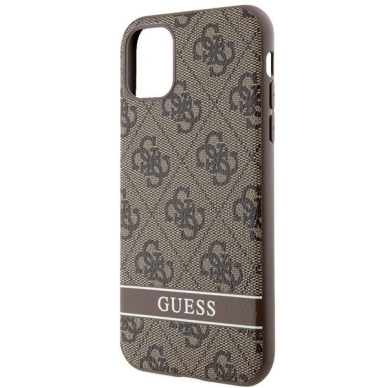 Dėklas Guess 4G Stripe GUHCN61P4SNW iPhone 11 / Xr Rudas 5 Dėklas Guess 4G Stripe GUHCN61P4SNW iPhone 11 / Xr Rudas 5