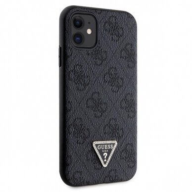 Originalus dėklas Guess GUHCN61P4TDSCPK Case skirta iPhone 11 / Xr - Juodas Crossbody 4G Metal Logo 3