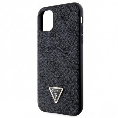 Originalus dėklas Guess GUHCN61P4TDSCPK Case skirta iPhone 11 / Xr - Juodas Crossbody 4G Metal Logo 6