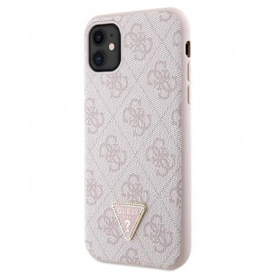 Originalus dėklas Guess GUHCN61P4TDSCPP Case skirta iPhone 11 / Xr - rožinis Crossbody 4G Metal Logo 1