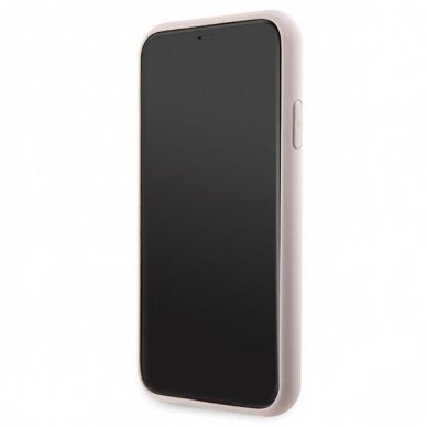 Originalus dėklas Guess GUHCN61P4TDSCPP Case skirta iPhone 11 / Xr - rožinis Crossbody 4G Metal Logo 4