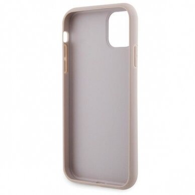 Originalus dėklas Guess GUHCN61P4TDSCPP Case skirta iPhone 11 / Xr - rožinis Crossbody 4G Metal Logo 7