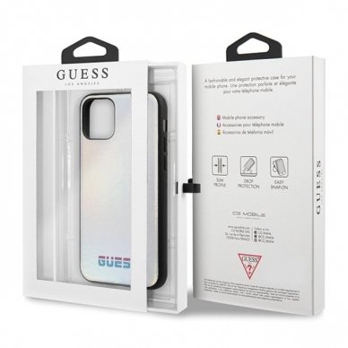 Originalus Guess Dėklas Guhcn65Bld Iphone 11 Pro Max Sidabrinis Hard Case Iridescent 4