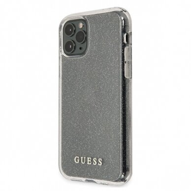 Originalus Guess Dėklas Guhcn65Pcglsi Iphone 11 Pro Max Sidabrinis Hard Case Glitter 1