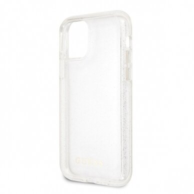 Originalus Guess Dėklas Guhcn65Pcglsi Iphone 11 Pro Max Sidabrinis Hard Case Glitter 2