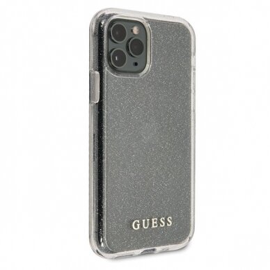 Originalus Guess Dėklas Guhcn65Pcglsi Iphone 11 Pro Max Sidabrinis Hard Case Glitter 4