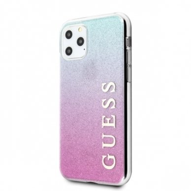 Originalus Guess Dėklas Guhcn65Pcuglpbl Iphone 11 Pro Max Rožinis Mėlynas Hard Case Glitter Gradient 1