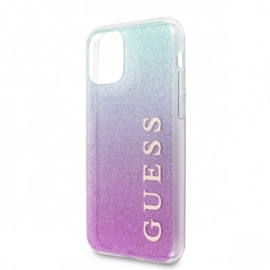 Originalus Guess Dėklas Guhcn65Pcuglpbl Iphone 11 Pro Max Rožinis Mėlynas Hard Case Glitter Gradient 3