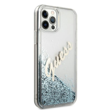 Dėklas Guess GUHCP12LGLVSBL Glitter Vintage Script iPhone 12 Pro Max 6,7" Mėlynas 3 Dėklas Guess GUHCP12LGLVSBL Glitter Vintage Script iPhone 12 Pro Max 6,7" Mėlynas 3