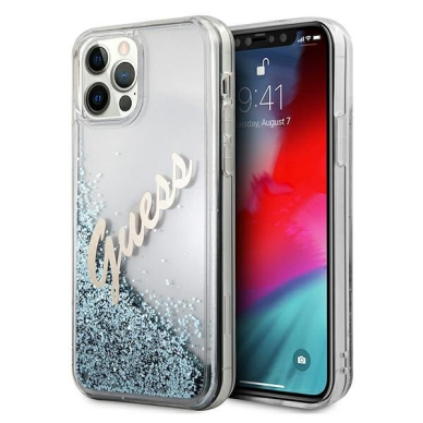 Dėklas Guess GUHCP12LGLVSBL Glitter Vintage Script iPhone 12 Pro Max 6,7" Mėlynas Dėklas Guess GUHCP12LGLVSBL Glitter Vintage Script iPhone 12 Pro Max 6,7" Mėlynas