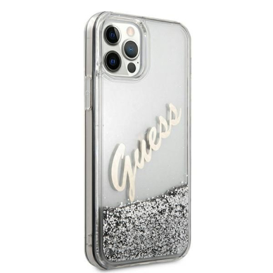 Dėklas Guess GUHCP12LGLVSSI Glitter Vintage Script iPhone 12 Pro Max 6,7" Sidabrinis 3 Dėklas Guess GUHCP12LGLVSSI Glitter Vintage Script iPhone 12 Pro Max 6,7" Sidabrinis 3