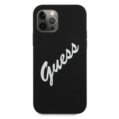 Dėklas Guess GUHCP12LLSVSBW Silicone Vintage iPhone 12 Pro Max 6,7" juodas-baltas 2 Dėklas Guess GUHCP12LLSVSBW Silicone Vintage iPhone 12 Pro Max 6,7" juodas-baltas 2