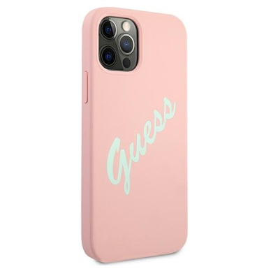 Dėklas Guess GUHCP12LLSVSPG Silicone Vintage iPhone 12 Pro Max 6,7" žalias-rožinis 3 Dėklas Guess GUHCP12LLSVSPG Silicone Vintage iPhone 12 Pro Max 6,7" žalias-rožinis 3