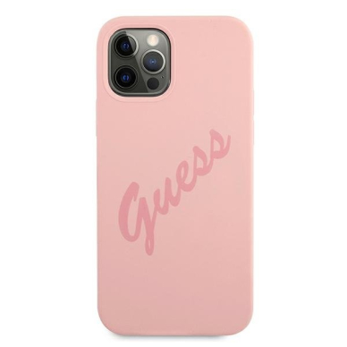 Dėklas Guess GUHCP12LLSVSPI Script Vintage iPhone 12 Pro Max 6,7" Rožinis 2 Dėklas Guess GUHCP12LLSVSPI Script Vintage iPhone 12 Pro Max 6,7" Rožinis 2