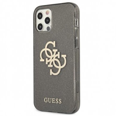 Originalus Guess dėklas GUHCP12LPCUGL4GBK iPhone 12 Pro Max 6.7 Juodas Glitter 4G Big Logo 1 Originalus Guess dėklas GUHCP12LPCUGL4GBK iPhone 12 Pro Max 6.7 Juodas Glitter 4G Big Logo 1