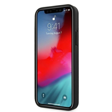 Originalus Guess dėklas GUHCP12LRSAVSBK iPhone 12 Pro Max 6.7 Juodas Saffiano Vintage Script 4