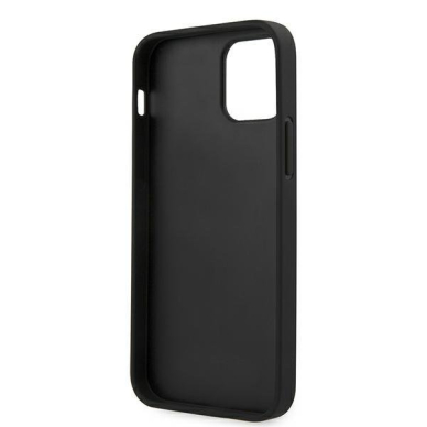 Originalus Guess dėklas GUHCP12LRSAVSBK iPhone 12 Pro Max 6.7 Juodas Saffiano Vintage Script 6
