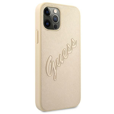 Originalus Guess dėklas GUHCP12LRSAVSLG iPhone 12 Pro Max 6.7 Auksinis Saffiano Vintage Script 3 Originalus Guess dėklas GUHCP12LRSAVSLG iPhone 12 Pro Max 6.7 Auksinis Saffiano Vintage Script 3