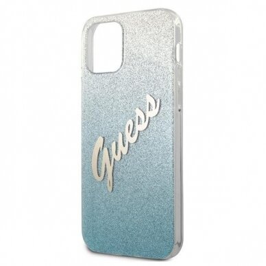 Originalus Guess dėklas GUHCP12MPCUGLSBL iPhone 12/12 Pro mėlynas Glitter Gradient Script 5 Originalus Guess dėklas GUHCP12MPCUGLSBL iPhone 12/12 Pro mėlynas Glitter Gradient Script 5
