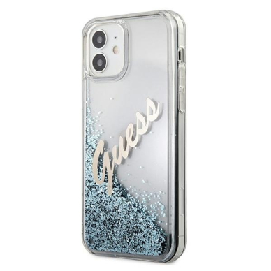 Dėklas Guess GUHCP12SGLVSBL Glitter Vintage Script iPhone 12 mini 5,4" Mėlynas 1 Dėklas Guess GUHCP12SGLVSBL Glitter Vintage Script iPhone 12 mini 5,4" Mėlynas 1