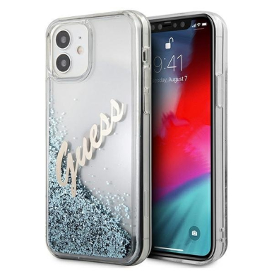 Dėklas Guess GUHCP12SGLVSBL Glitter Vintage Script iPhone 12 mini 5,4" Mėlynas Dėklas Guess GUHCP12SGLVSBL Glitter Vintage Script iPhone 12 mini 5,4" Mėlynas